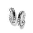 Load image into Gallery viewer, Pretty Tough Gem Hoop Earrings-Black