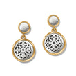 Load image into Gallery viewer, Ferrara Two Tone Luce Post Drop Earrings