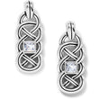 Load image into Gallery viewer, Interlok Lustre Post Drop Earrings-Clear