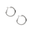 Load image into Gallery viewer, Pretty Tough Gem Hoop Earrings-Black