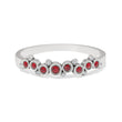 Load image into Gallery viewer, Constella Hinged Bangle-Silver & Red