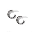 Load image into Gallery viewer, Interlok Noir Small Hoop Earrings