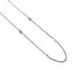 Load image into Gallery viewer, Meridian Petite Pearl Two Tone Long Necklace