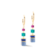 Load image into Gallery viewer, GeoCUBE® Precious Statement earrings gold-multicolour