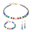 Load image into Gallery viewer, GeoCUBE® Precious Statement earrings gold-multicolour