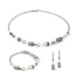 Load image into Gallery viewer, GeoCUBE® Iconic Precious Chain earrings grey-beige