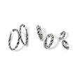 Load image into Gallery viewer, Interlok Twist Oval Leverback Hoop Earrings