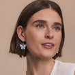 Load image into Gallery viewer, Kyoto In Bloom Indigo Butterfly Earrings