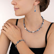 Load image into Gallery viewer, GeoCUBE® Earrings sodalite & haematite blue