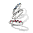 Load image into Gallery viewer, Constella Hinged Bangle-Silver & Red