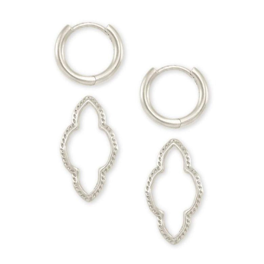 Abbie Huggie Earrings In Silver