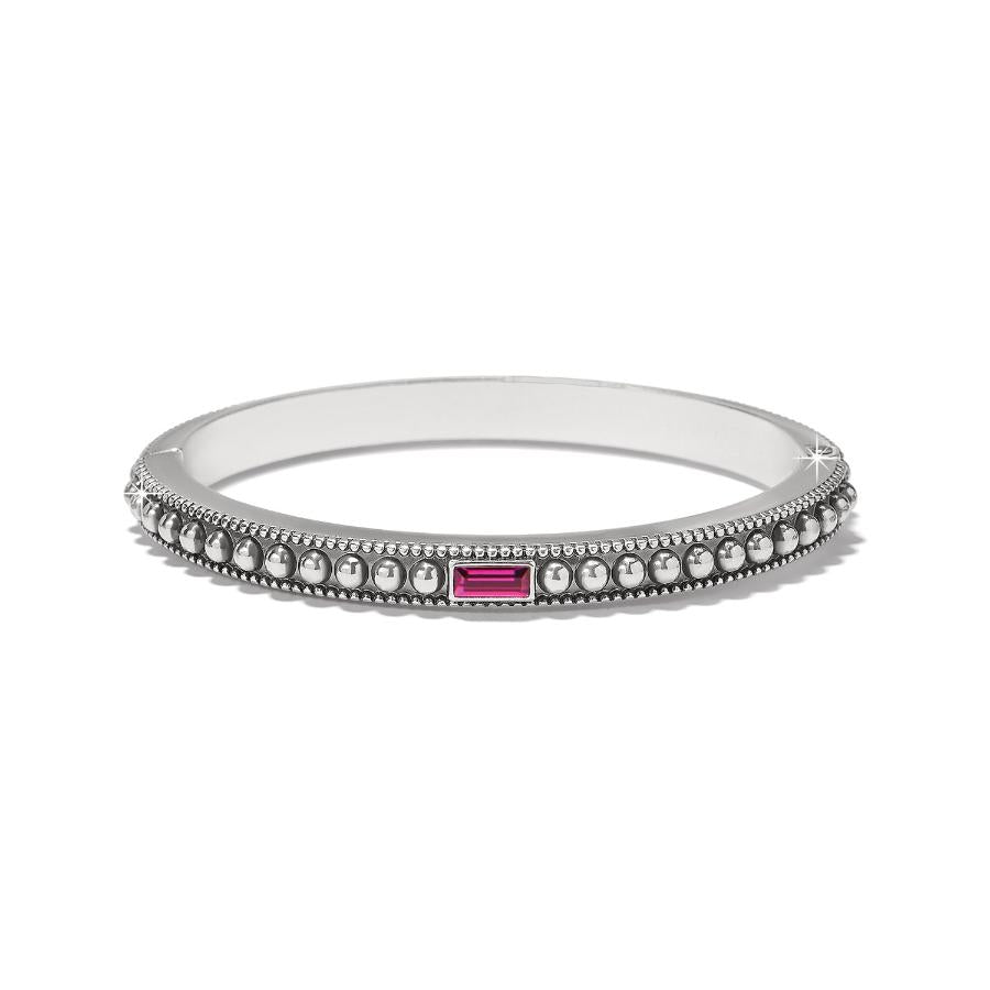 Pretty Tough Gem Hinged Bangle-Amythest