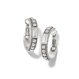 Pretty Tough Gem Hoop Earrings-Crystal