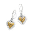 Load image into Gallery viewer, Mosaic Heart Two Tone Leverback Earrings
