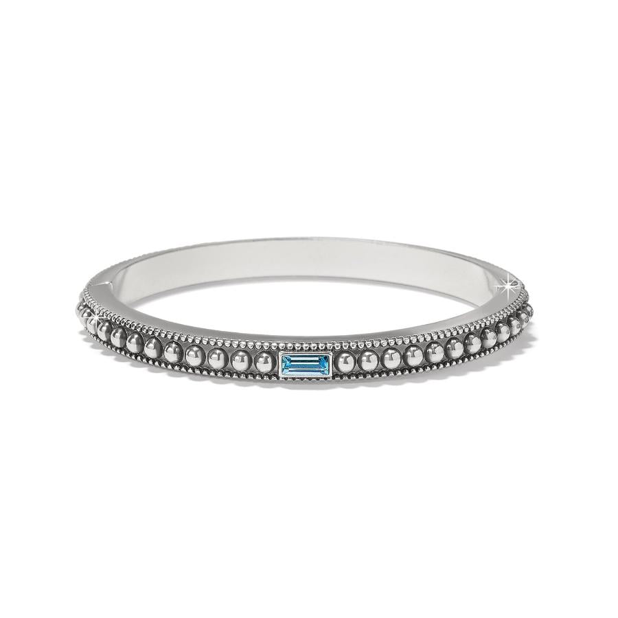 Pretty Tough Gem Hinged Bangle-Aqua