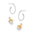 Load image into Gallery viewer, Everbloom Pearl Hoop Earrings
