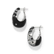 Load image into Gallery viewer, Flora Hoop Earrings-Black
