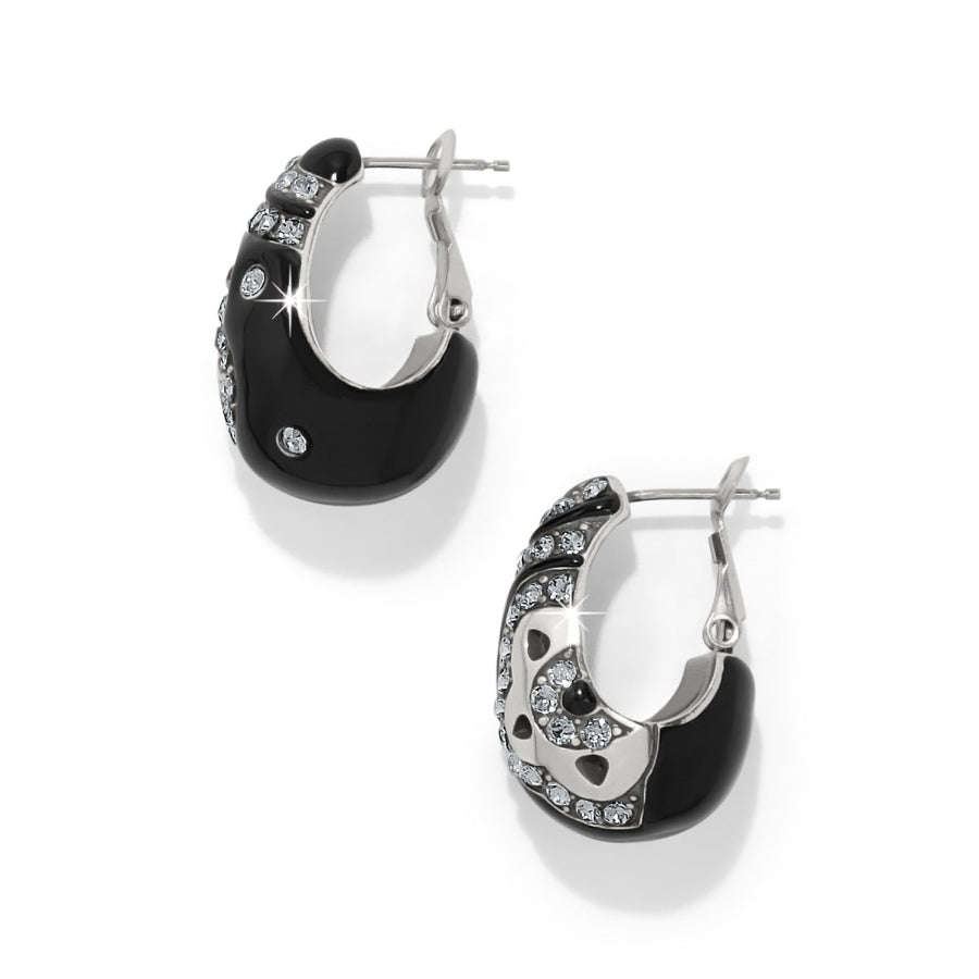 Flora Hoop Earrings-Black