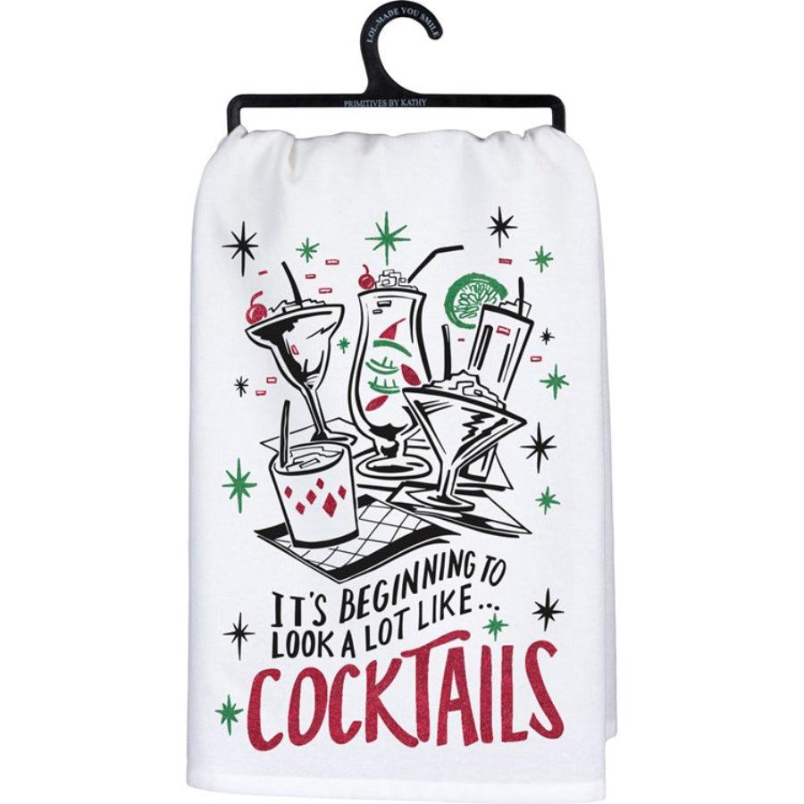 Holiday Dish Towel - To Look Like Cocktails