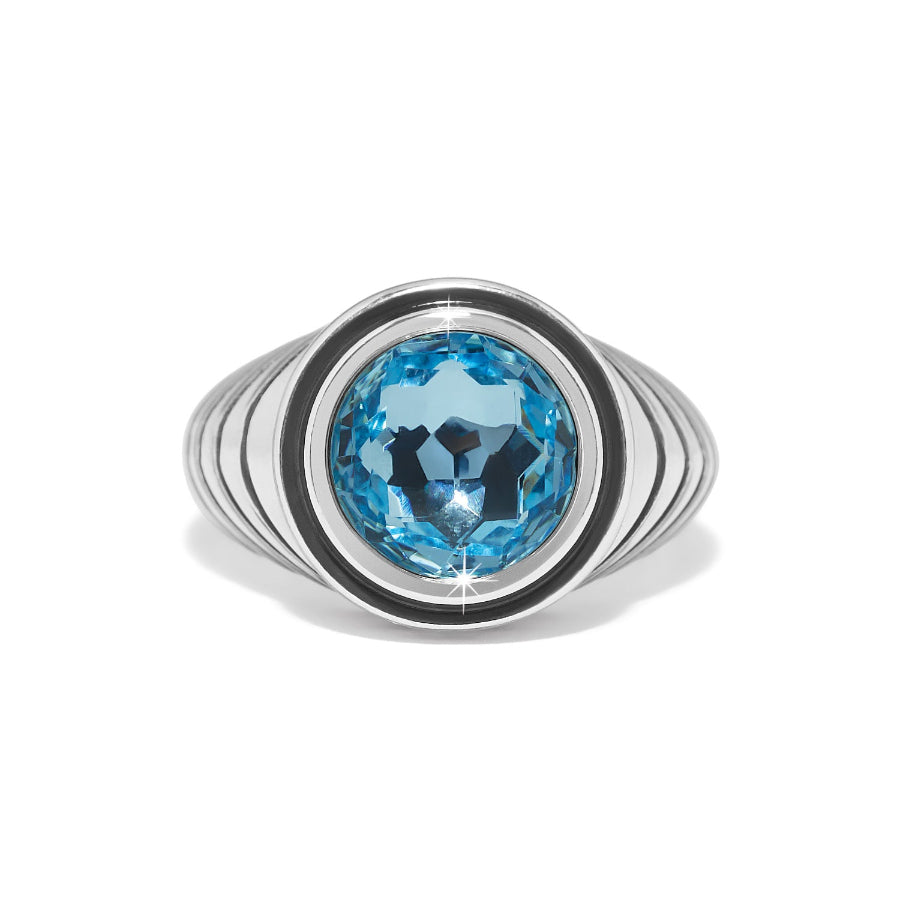 Meridian Aurora Domed Ring-Aqua