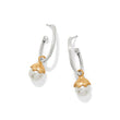 Load image into Gallery viewer, Everbloom Pearl Hoop Earrings
