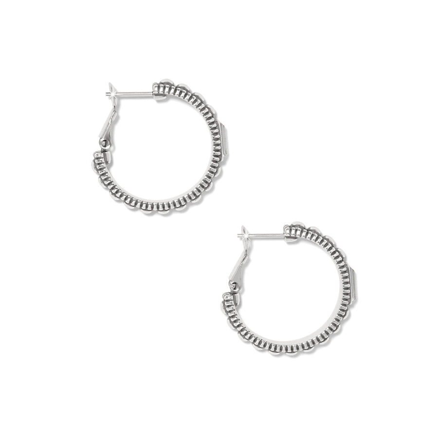 Pretty Tough Gem Hoop Earrings-Crystal