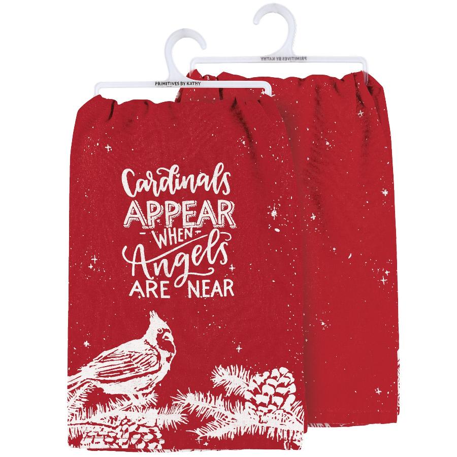 Holiday Dish Towel - Cardinals Appear