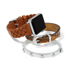 Sutton Braided Leather Watch Band-Luggage