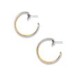 Load image into Gallery viewer, Ferrara Entrata Moon Small Hoop Earrings
