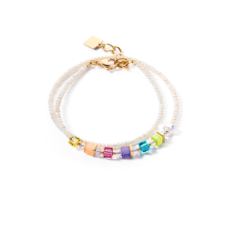 Joyful Colours Wrap bracelet gold rainbow