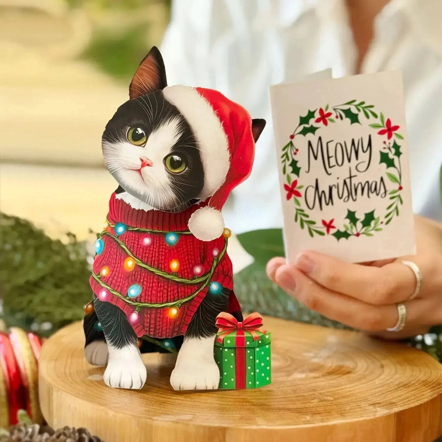 Mini Christmas Kitten - Fresh Cut Paper