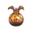 Load image into Gallery viewer, Hibiscus Glass Brown Tortoiseshell Bud Vase
