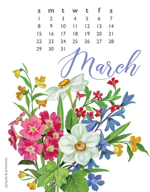 2026 Poster Calendar - 11 x 14 - Flowers