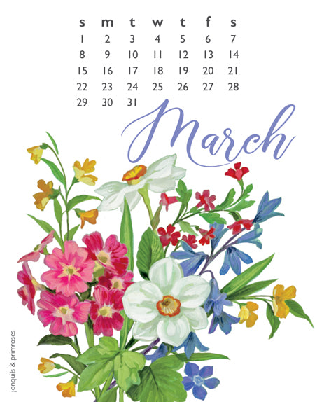 2026 Poster Calendar - 11 x 14 - Flowers