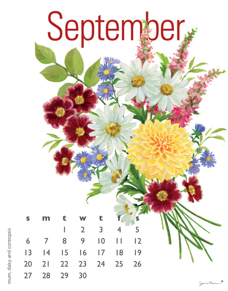 2026 Poster Calendar - 11 x 14 - Flowers