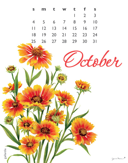 2026 Poster Calendar - 11 x 14 - Flowers