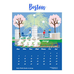 2025 Poster Calendar - 11 x 14 - Boston