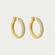 Load image into Gallery viewer, Giselle Pavé Hoops
