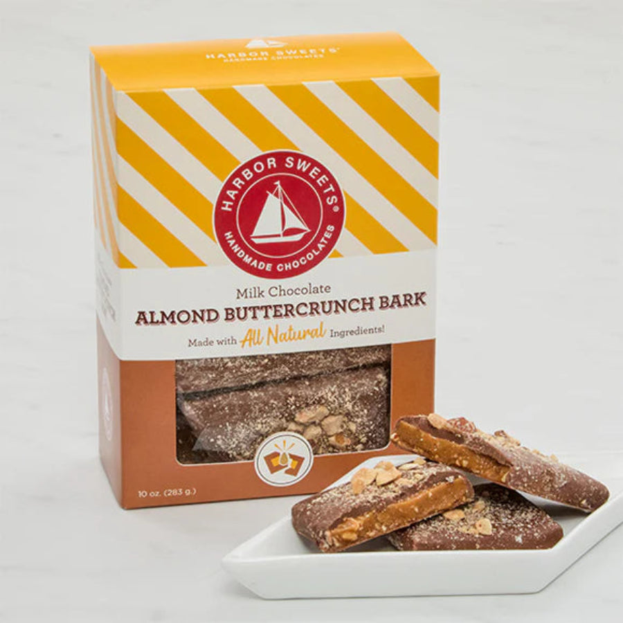 Harbor Sweets Chocolates - Milk Chocolate Almond Buttercrunch Bark - 10oz