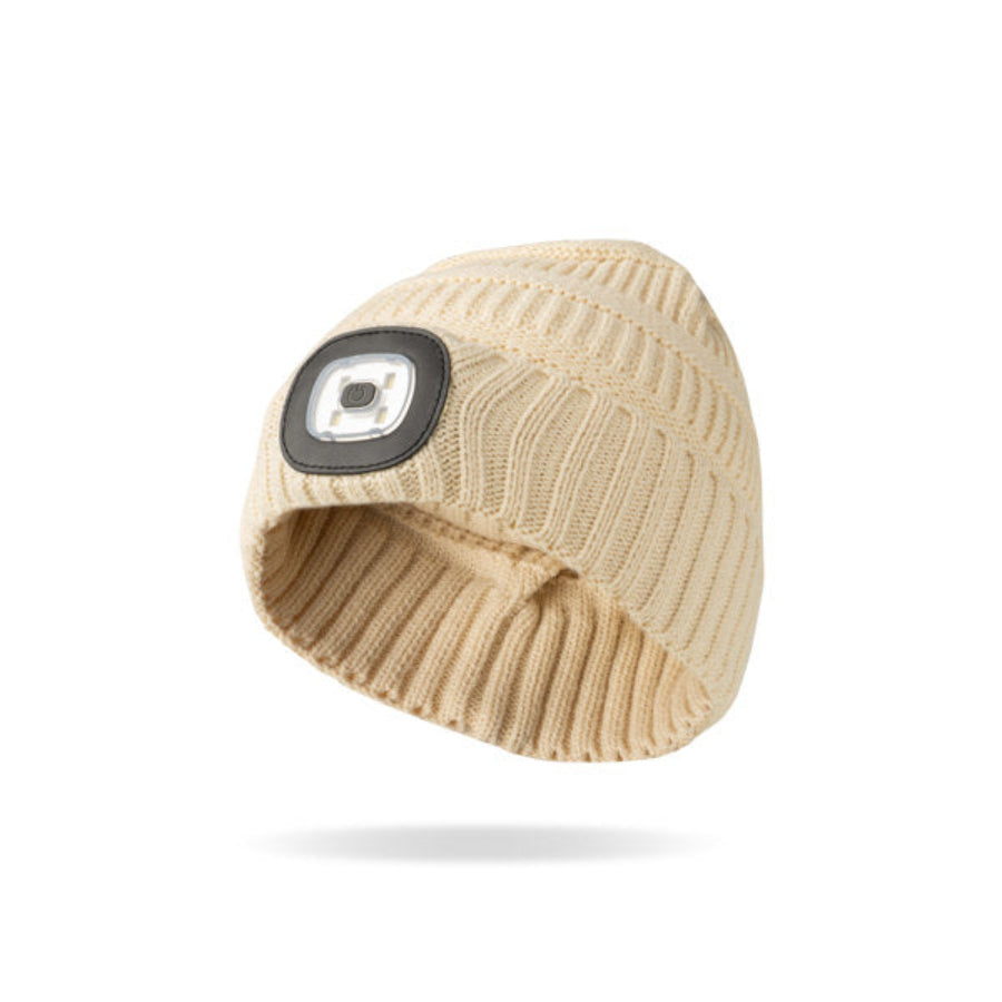 Night Scope Kid's Dakota LED Beanie -Cream