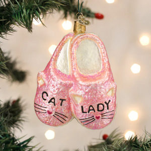 Cat Lady Slippers - Old World Christmas