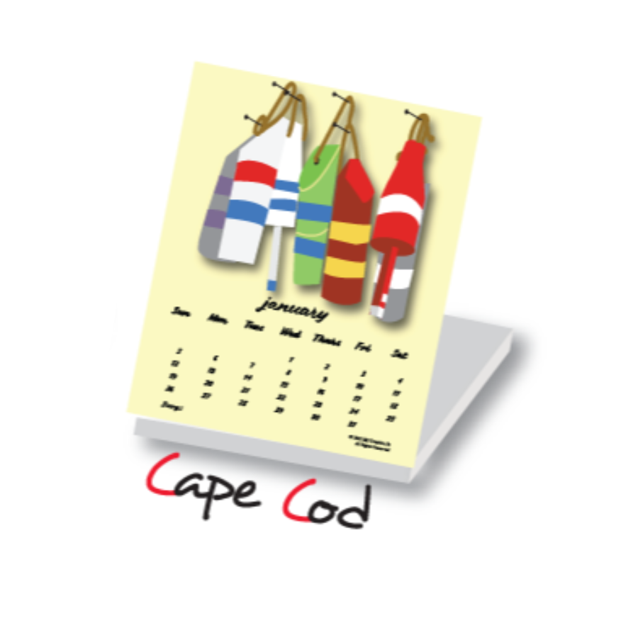 2025 Jewel Case Calendar - 5" x 5.5" - Cape Cod