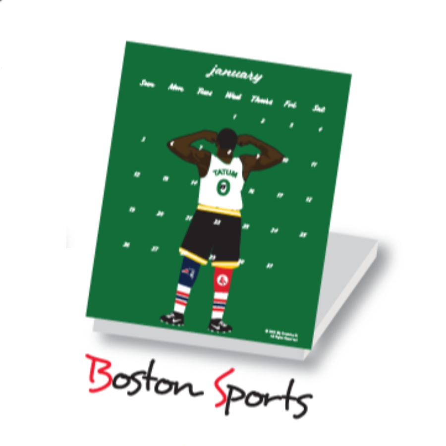 2025 Jewel Case Calendar - 5" x 5.5" - Boston Sports