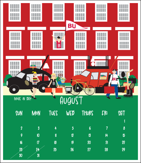 2026 Jewel Case Calendar - 5" x 5.5" - Boston