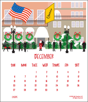 2026 Jewel Case Calendar - 5" x 5.5" - Boston