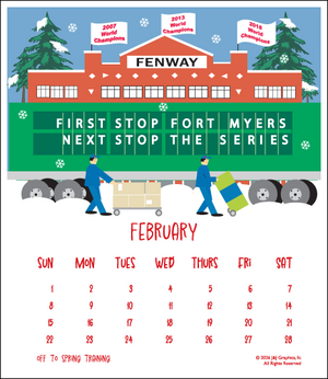 2026 Jewel Case Calendar - 5" x 5.5" - Boston