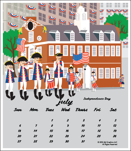 2025 Poster Calendar - 11 x 14 - Boston