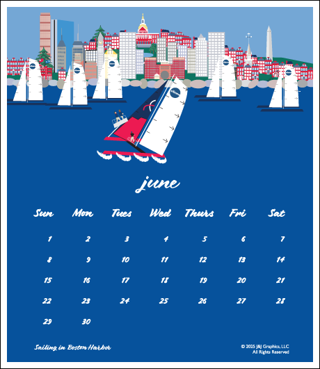 2025 Poster Calendar - 11 x 14 - Boston