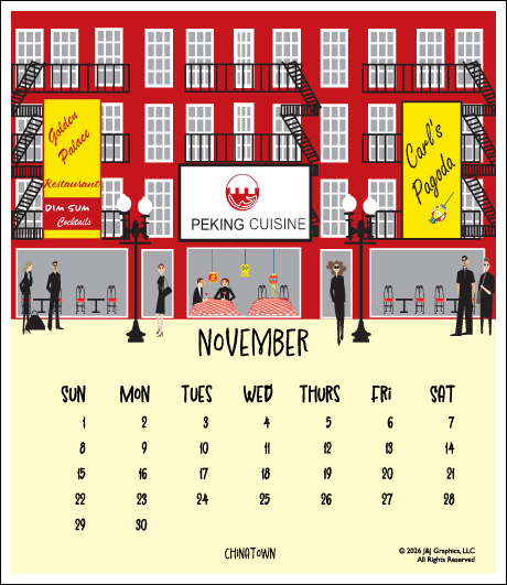 2026 Jewel Case Calendar - 5" x 5.5" - Boston