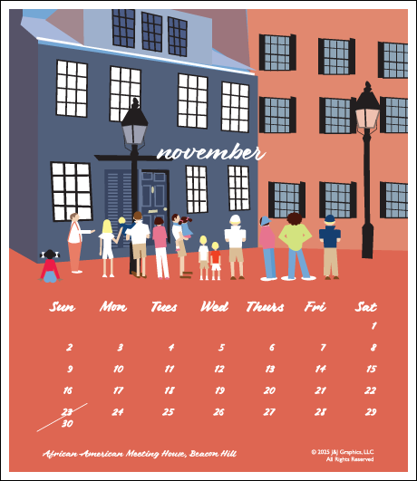 2025 Poster Calendar - 11 x 14 - Boston